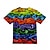 billige drenges 3d t-shirts-Drenge 3D Geometrisk Farveblok 3D Print T-shirt Kortærmet 3D-udskrivning Sommer Sport Gade Basale Polyester Børn