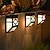 abordables Appliques d&#039;extérieur-2 pièces appliques murales extérieures led solaire rétro jardin lumière étanche cour éclairage pour jardin balcon clôture décoration paysage réverbère