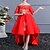 cheap Girls&#039; Dresses-Kids Girls&#039; Dress Floral A Line Dress Asymmetrical Dress Party Sequins Half Sleeve Cute Dress 3-12 Years Spring Black Red White