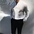 cheap Men&#039;s Shirts-Men&#039;s Shirt Solid Color V Neck Street Casual Long Sleeve Tops Casual Fashion Breathable Comfortable White