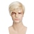 billiga Kostymperuk-kort blond herrperuk naturligt hårersättning syntetiskt hår peruker (ljusblond) halloweenperuk