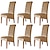 abordables Couverture de chaise de salle à manger-6 pcs stretch housses de chaise de salle à manger, xl/surdimensionné spandex haut dossier grande housse de chaise en velours housse pour mariage salle à manger cuisine hôtel table banquet