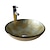 abordables Éviers-vasque de lavabo artistique ronde vasque de salle de bain bol en verre trempé 16,5 pouces, robinet mitigeur de lavabo art avec vidage escamotable, comptoir en forme de bateau au-dessus du comptoir salle de bain
