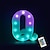 billige Dekor- og nattlys-led bokstavlys skilt 26 bokstaver alfabet med fjernkontroll lys opp bokstaver skilt fargerikt for nattlys bryllup/bursdagsfest batteridrevet julelampe hjemmebar