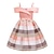preiswerte Kleider-kinderkleidung Mädchen Kleid Gestreift Schneeflocke Gefaltet Schleife Vintage Polyester Knielang Weiß Rosa Rote
