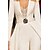 cheap Women&#039;s Jumpsuits-Women&#039;s Jumpsuit Solid Color High Waist With Overskirt Elegant V Neck Pencil Party Wedding Long Sleeve Regular Fit White S M L Fall