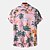 cheap Men&#039;s Hawaiian Shirt-Men&#039;s Shirt Summer Hawaiian Shirt Graphic Shirt Graphic Prints Classic Collar Pink Rainbow Orange Brown White 3D Print Casual Daily Short Sleeve Print Clothing Apparel Fashion Designer Casual Hawaiian