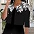 cheap Casual Dresses-Women&#039;s Midi Dress Two Piece Dress Black Half Sleeve Print Floral Print Crew Neck Spring Summer Casual 2022 S M L XL XXL 3XL
