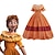 cheap Movie &amp; TV Theme Costumes-Encanto Fairytale Encanto Dress Girls&#039; Movie Cosplay Cute Orange Dress Children&#039;s Day Polyester / Cotton Blend Polyster