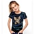 ieftine tricouri 3d fete-Copii Fete Tricou Manșon scurt Pisica Grafic Animal Curcubeu Copii Topuri Activ Drăguţ 3-12 ani