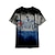 cheap Men&#039;s 3D-Men&#039;s Unisex T shirt Tee Graphic Prints Motorcycle 3D Print Crew Neck Street Daily Short Sleeve Print Tops Casual Designer Big and Tall Sports Blue / Summer