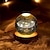 tanie Lampki nocne i dekoracyjne-świecąca planetarna galaktyka kryształowa kula lampki nocne zasilanie USB ciepła biała lampka nocna lampka nocna na prezent świąteczny dla dzieci