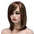 cheap Synthetic Wig-Brown Wigs for White Women Short Wavy Brown Mixed Blonde Bob Hair Wig with Bangs Natural Cute Synthetic Wigs for Daily Party with Wig Net DC016