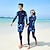 cheap Rash Guard Shirts &amp; Rash Guard Suits-Women&#039;s Rash Guard Rash guard Swimsuit UV Sun Protection UPF50+ Breathable Long Sleeve Swimwear Bathing Suit Front Zip 5-Piece Swimming Surfing Snorkeling Beach Printed Autumn / Fall Spring Summer