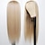 billige Parykker i topkvalitet-blonde syntetiske parykker langt glat hår blandet platin blond naturlig hårgrænse varmebestandige fiberparykker til moderigtige kvinder