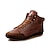 billige Sneakers til herrer-Herre Oxfords Komfort Sko Gange utendørs PU Lysebrun Mørkebrun Blå Vår Høst