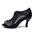 olcso Latin cipők-Női Latin cipő Tánccipők Professzionális Társastánc Szamba Fűzőzsinor Magassarkúk Tüll Egyszínű Kúpsarok Köröm Felnőttek Fekete