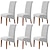 levne Potah na jídelní židli-6 ks sametové plyšové xl potahy na jídelní židle, strečový potah na židle, spandexové potahy na vysoké opěradlo na židle potahy na sedáky s gumičkou do jídelny, svatby