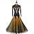 abordables Salle de Bal Standard-Danse de Salon Robe Cristaux / Stras Femme Utilisation Entraînement manche longue Spandex Organza