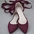 abordables Zapatos de boda-Mujer Zapatos de boda Zapatos de novia Pajarita Tacón Plano Dedo Puntiagudo Elegante Satén Mocasín Rosa claro Marfil Borgoña