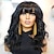 cheap Human Hair Capless Wigs-Remy Human Hair Wig Wavy With Bangs Natural Black Capless Brazilian Hair Women&#039;s Natural Black #1B 10 inch 12 inch 14 inch Party / Evening Daily Wear Vacation