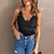 cheap Tank Tops-Women&#039;s Camisole Tank Top Camis Black White Army Green Lace Floral Plain Daily Weekend Sleeveless V Neck Streetwear Casual Regular Floral S