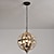 voordelige Kroonluchters-30 cm globe design kroonluchter led hanglamp hout industrieel geschilderde afwerkingen vintage land 220-240v