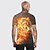 cheap Men&#039;s 3D-Men&#039;s Tee T shirt Tee Graphic Patterned 3D Print Round Neck Casual Daily Short Sleeve 3D Print Tops Designer Fashion Cool Comfortable Orange / Summer / Summer
