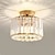 tanie Lampy sufitowe-22 cm lampy sufitowe led kryształowe światło do przedpokoju ganek lekki metal galwanizowany nowoczesny 220-240 v;