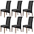 billiga Matstolsöverdrag-6 st sammetsplysch xl matstolsöverdrag, stretchstolsöverdrag, spandex stolskyddsöverdrag med hög rygg stolsöverdrag sätesöverdrag med elastiskt band för matsal, bröllop