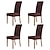 ieftine Husa scaun de sufragerie-4 bucăți huse pentru scaune de sufragerie rezistente la apă huse pentru scaune elastice huse de protecție pentru scaune jacquard spandex huse pentru scaun cu bandă elastică pentru sufragerie ceremonia de nuntă banchet