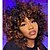 cheap Black &amp; African Wigs-Short Curly Wigs for Black Women Soft Black Big Curly Wig with Bangs Afro Kinky Curls Heat Resistant Natural Looking Synthetic Wig for African American Women