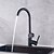 cheap Kitchen Faucets-Kitchen faucet - Single Handle One Hole Chrome / Electroplated / Black / White Painted Finishes Standard Spout / High Arc Centerset Modern Contemporary Temperature Display Kitchen Taps