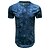 billige basic t-shirts-Herre T-shirt Kortærmet Rund hals Sommer Batikfarvet Mode Klassisk Bekvem Gade Afslappet Sport Sort Blå Dusty Blue Top T-shirt til mænd