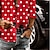 billiga herrskjorta med knäppning-Herr Skjorta Knapp upp skjorta Sommarskjorta Rubinrött Blå Grå Långärmad Prickig Hög krage Utomhus Gata Button-Down Kläder Mode Ledigt Andningsfunktion Bekväm