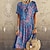 cheap Summer Dresses-Women&#039;s Knee Length Dress A Line Dress Blue Yellow Red Short Sleeve Ruched Print Floral Round Neck Spring Summer Casual 2022 Loose S M L XL XXL 3XL