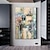levne Abstraktní malby-Hang-malované olejomalba Ručně malované Horizontální panoramatické Abstraktní Krajina Moderní Bez vnitřní rám
