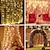 זול חוט נורות לד-שמש מחרוזת אור אור אורות פיות חיצוניים לחלון חג המולד קישוט אור 3x3m לפטיו וילון גג מנורת גג