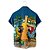 preiswerte Hawaiihemden mit Revers für Herren-Herren Hemd Grafik-Shirt Aloha-Shirt Papagei Umlegekragen Meeresblau Print Casual Täglich Kurzarm Button-Down Bedruckt Bekleidung Modisch Designer Casual