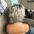 economico parrucca più vecchia-parrucche pixie cut parrucca grigia corta argento omber grigio parrucche ondulate pixie cut per donne bianche con frangetta capelli sintetici naturali
