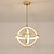 billige Vedhængslys-40 cm cirkel / ring design pendel led metal globus rund malet finish moderne 220-240v