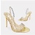 cheap Women&#039;s Sandals-Women&#039;s Heels Sandals Bling Bling Shoes Dress Shoes Stilettos Wedding Party Daily Solid Color Solid Colored Summer Spring Rhinestone High Heel Stiletto Heel Peep Toe Elegant Sexy Classic PVC