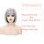 cheap Synthetic Wig-Short Bob Straight Wig With Bangs Sliver Gray Synthetic Bob Wigs For Women Cosplay Hair for Party Daily