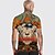 cheap Men&#039;s 3D-Men&#039;s Unisex T shirt Tee Graphic Prints Tiger 3D Print Crew Neck Street Daily Short Sleeve Print Tops Casual Designer Big and Tall Sports Orange / Summer
