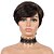 cheap Human Hair Capless Wigs-Pixie Cut Wig Human Hair For Women Short Straight Wig with Bangs None Lace Front Human Hair Wig for Women Brazilian Remy Human Hair Glueless Full Machine Made Wig 130% Density