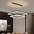 cheap Pendant Lights-80 cm Pendant Light LED Layered Chandelier Modern Simple Square Nordic Bedroom Living Room Dining Lamp