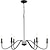 voordelige Hanglampen-88 cm led hanglamp 6 lichts kaars stijl industrieel ijzer voor eetkamer, woonkamer, keuken zwart modern traditioneel / klassiek 220-240v