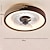 preiswerte Deckenventilator-Leuchten-50 cm LED-Deckenventilator Licht Deckenventilator Metall lackiert moderne 220-240V