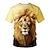 cheap Boy&#039;s 3D T-shirts-Boys 3D Animal Lion T shirt Short Sleeve 3D Print Summer Spring Active Sports Fashion Polyester Kids 3-12 Years Outdoor Daily Regular Fit