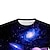 baratos camisetas 3d menino-Infantil Para Meninos Camisa Manga Curta Impressão 3D Galáxia Azul Crianças Blusas Primavera Verão Ativo Moda Diário Diário Ao ar livre Normal 3-12 anos